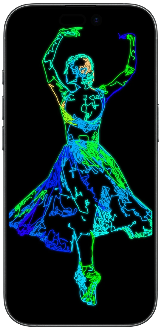 Photogenesis running on an iPhone